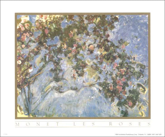 Monet Les Roses Lithograph