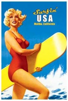 Surfin' USA - Malibu, California Poster